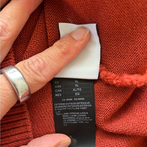 Paul & Shark Typhoon 4x4 Wool Half Zip Pullover Wool Sweater Brick Luxury XL - Picture 8 of 10